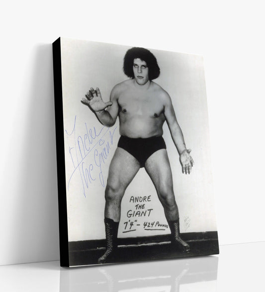 Wrestling Autograph Canvas - Andre the Giant Full Body - 7ft 4 of Power