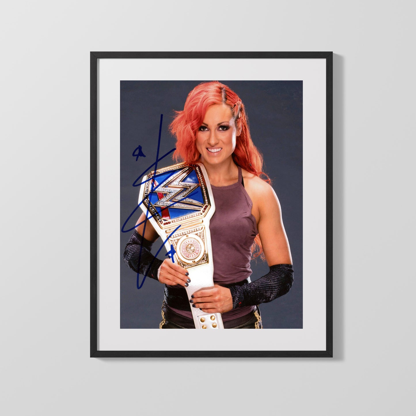 Wrestling Autograph Photo - Becky Lynch Champion - Straight Fire