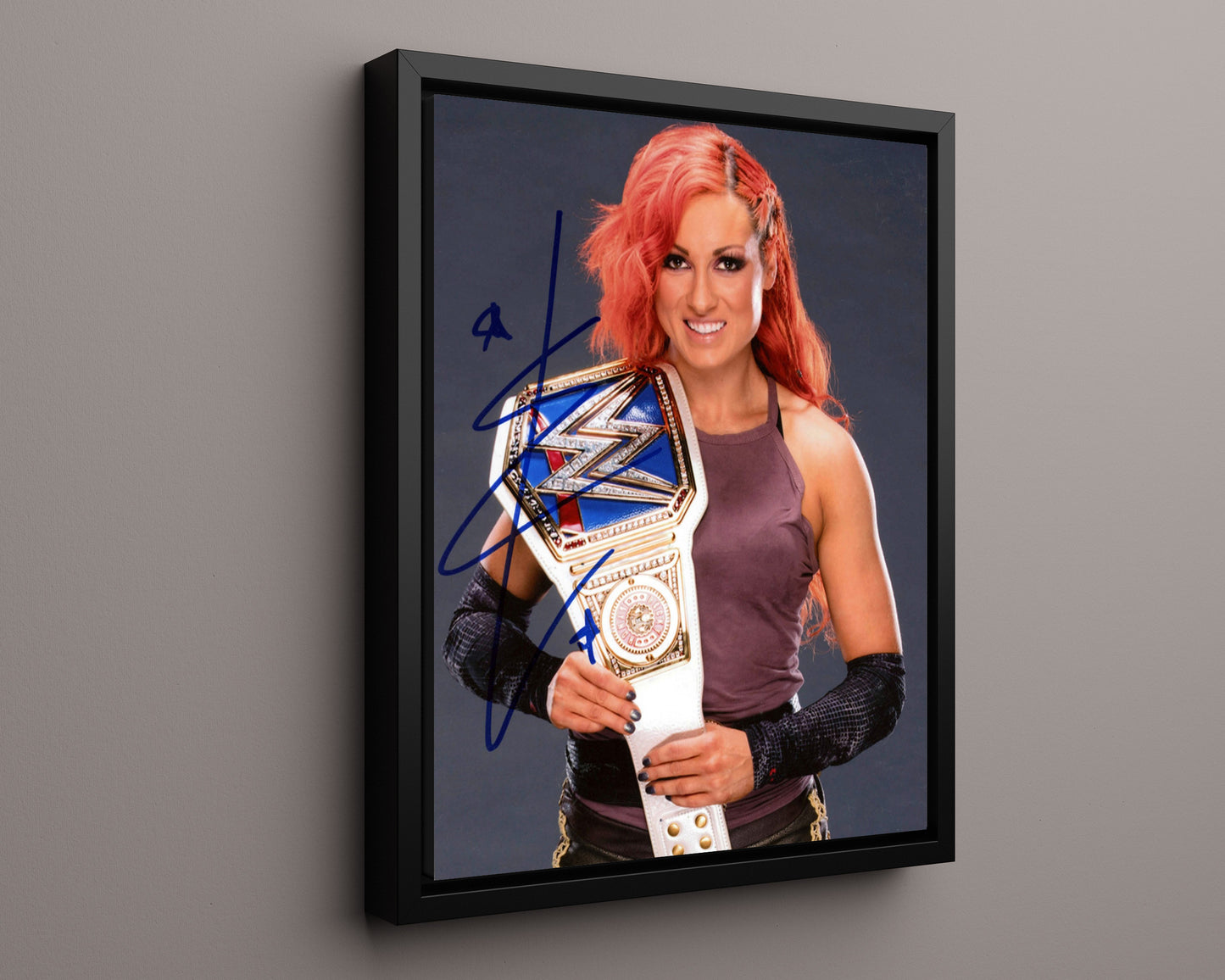 Wrestling Autograph Photo - Becky Lynch Champion - Straight Fire