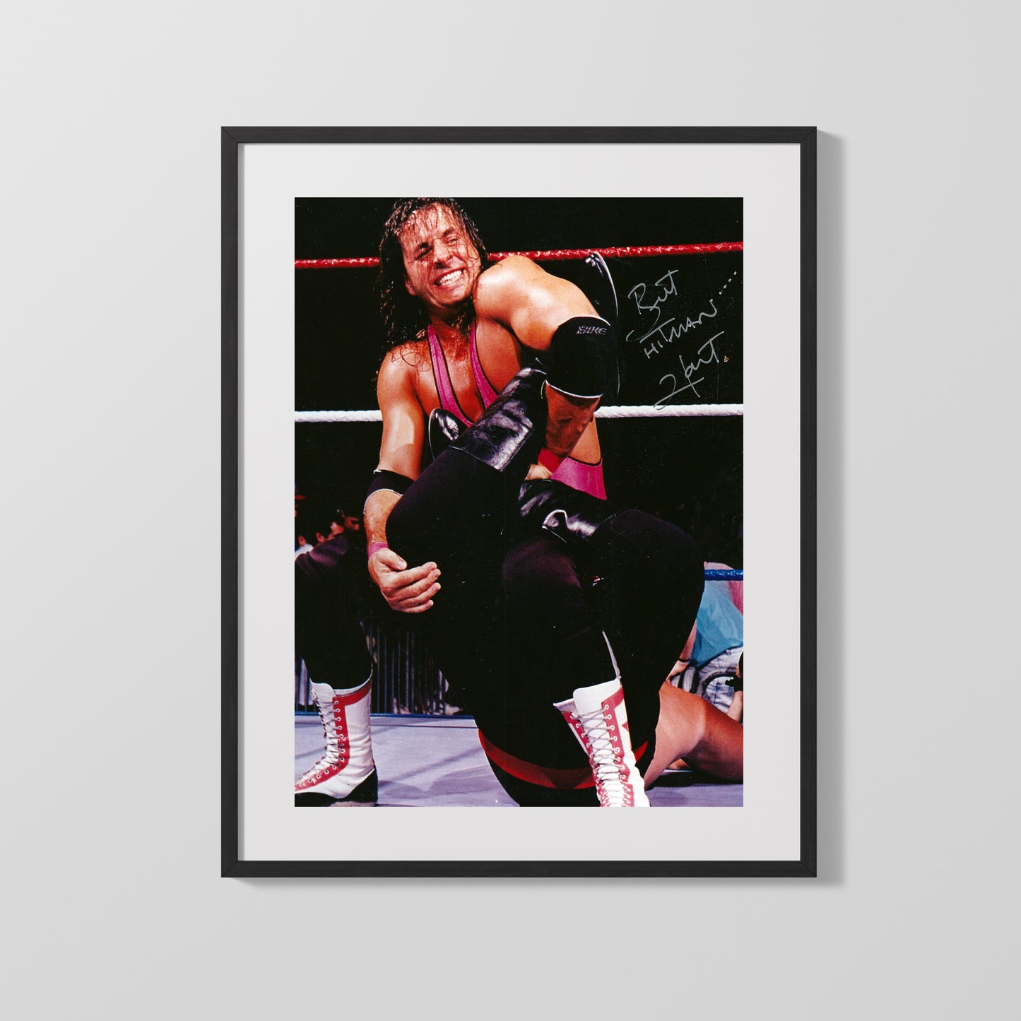 Wrestling Autograph Photo - Bret Hart Sharpshooter - Excellence of Execution