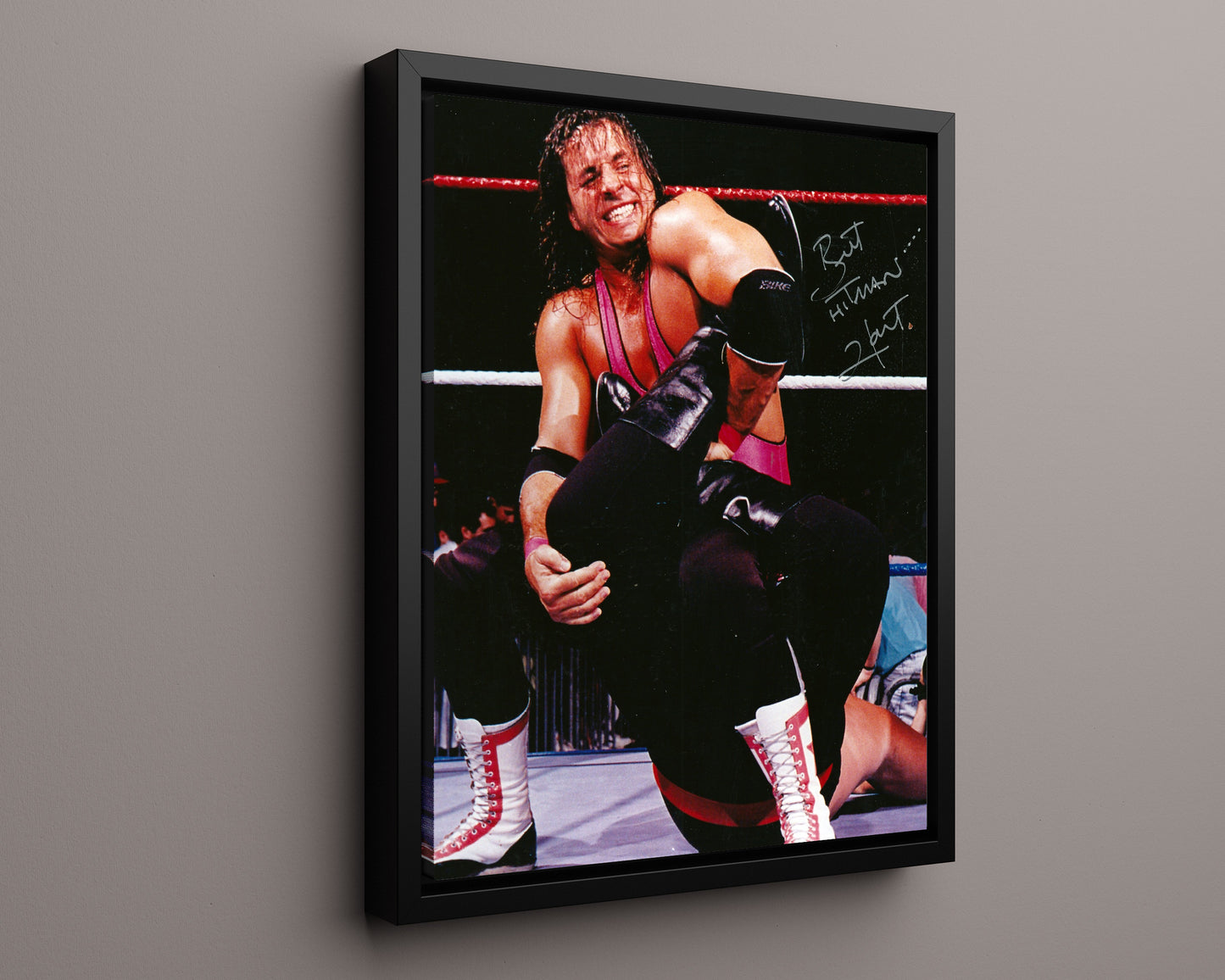 Wrestling Autograph Photo - Bret Hart Sharpshooter - Excellence of Execution