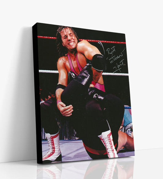 Wrestling Autograph Canvas - Bret Hart Sharpshooter - Excellence of Execution