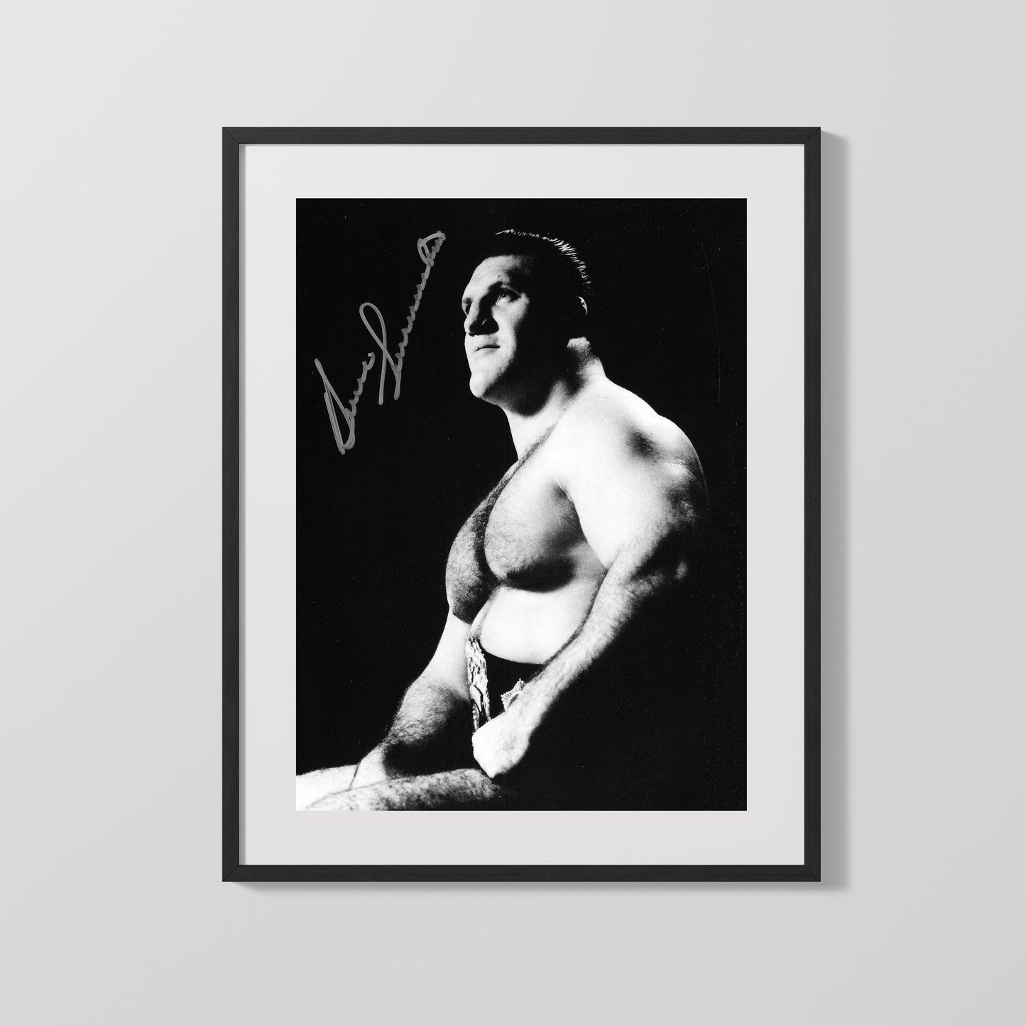 Wrestling Autograph Photo - Bruno Sammartino Legend - Living Strongman