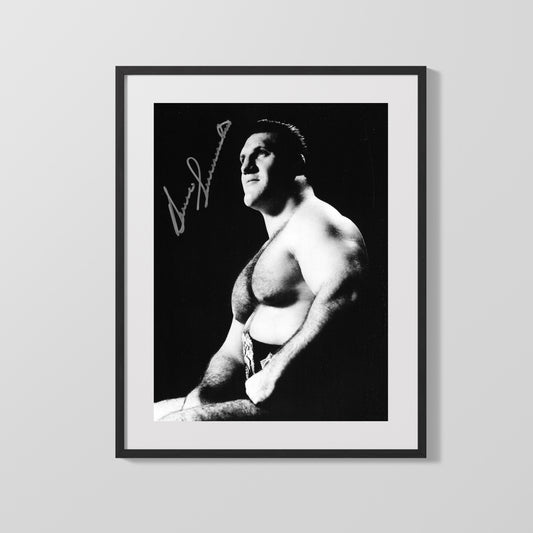 Wrestling Autograph Photo - Bruno Sammartino Legend - Living Strongman