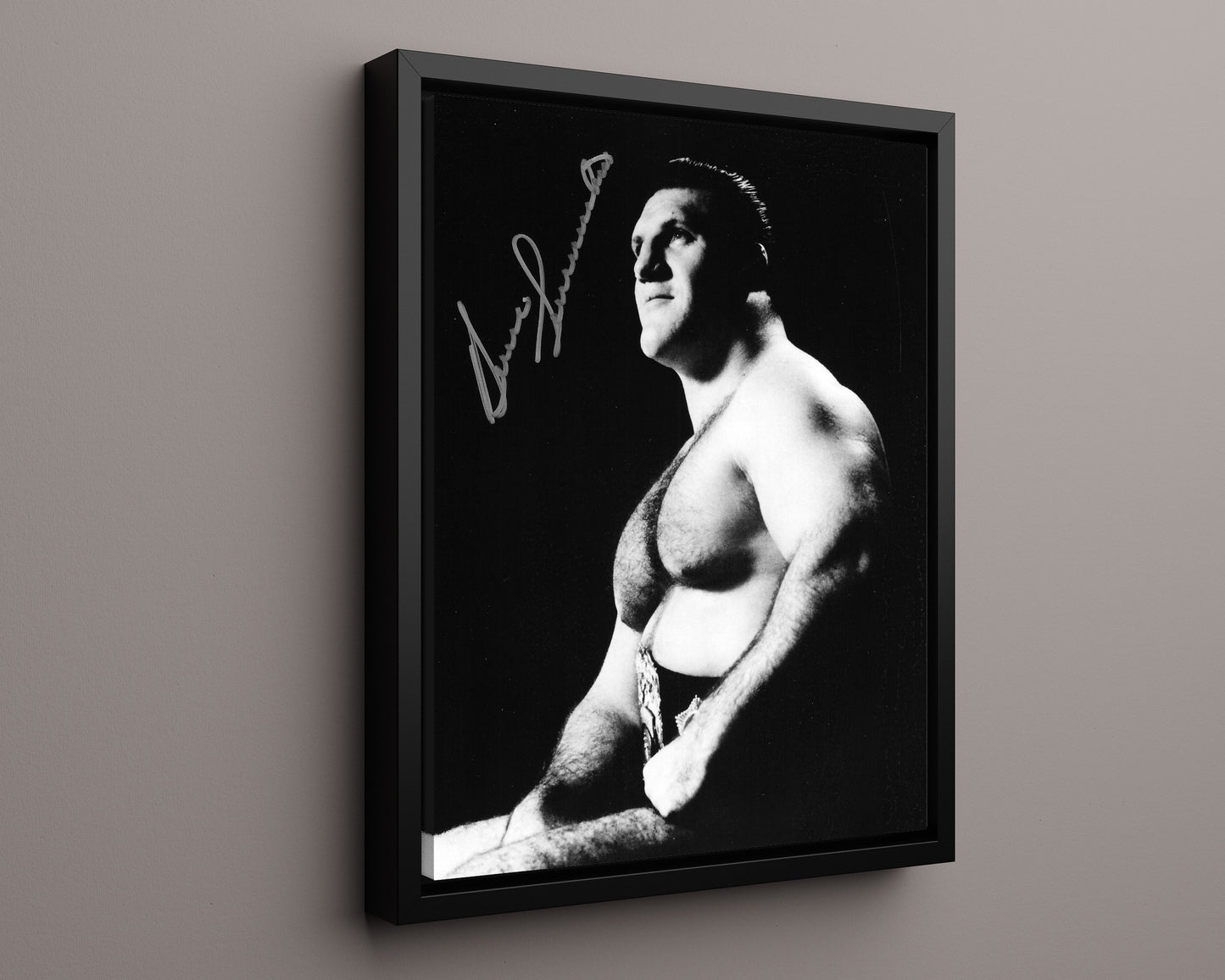 Wrestling Autograph Photo - Bruno Sammartino Legend - Living Strongman