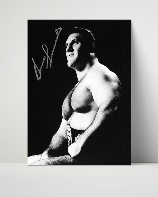 Wrestling Autograph Photo - Bruno Sammartino Legend - Living Strongman - Unframed