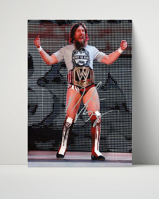 Wrestling Autograph Photo - Daniel Bryan Yes Movement - Respect the Beard - Unframed