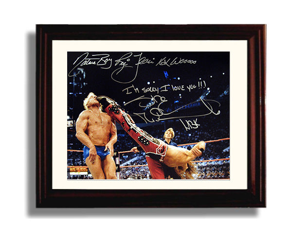 Wrestling Autograph Photo - Flair vs HBK - Im Sorry I Love You