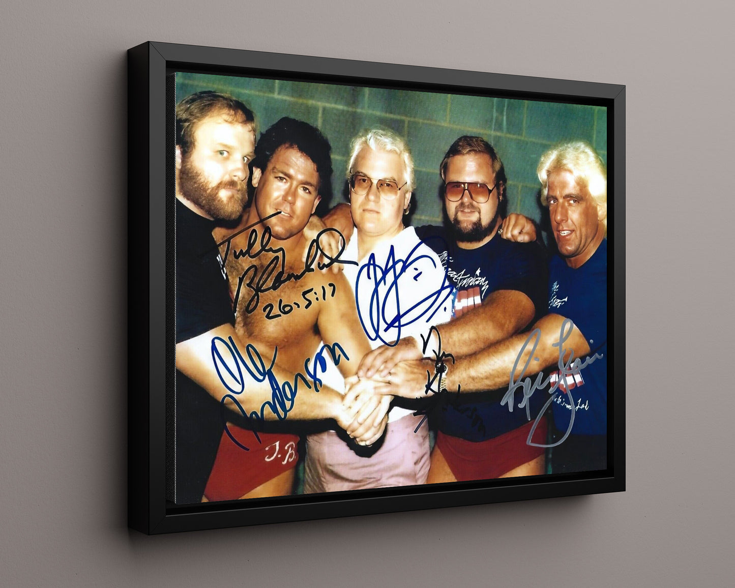 Wrestling Autograph Photo - Four Horsemen - Limousine Ridin Crew