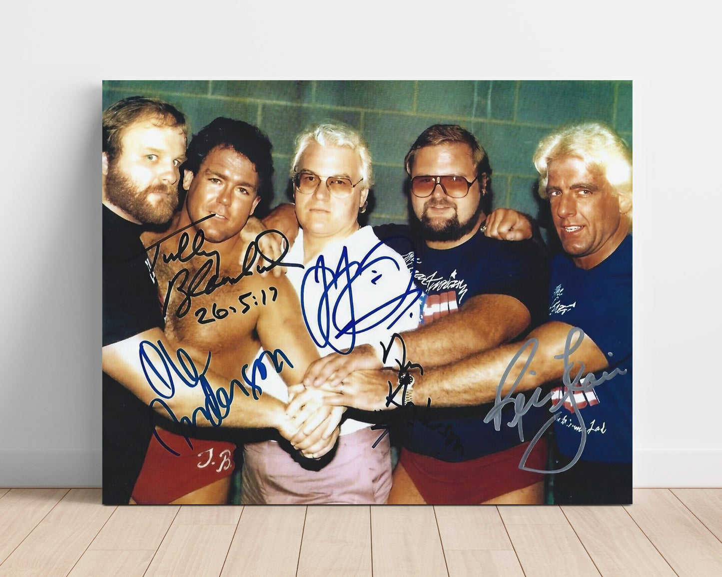 Wrestling Autograph Photo - Four Horsemen - Limousine Ridin Crew