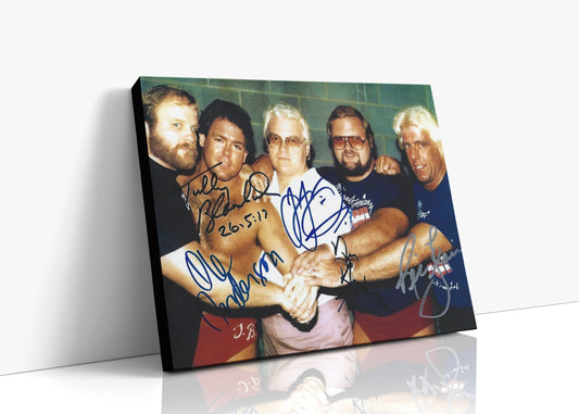 Wrestling Autograph Canvas - Four Horsemen - Limousine Ridin Crew