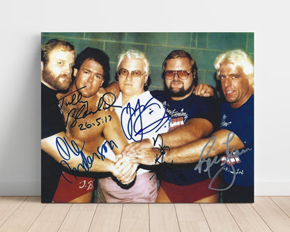 Wrestling Autograph Photo - Four Horsemen - Limousine Ridin Crew - Unframed