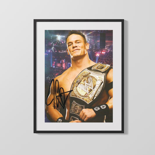 Wrestling Autograph Photo - John Cena Champ - You Can't See Me