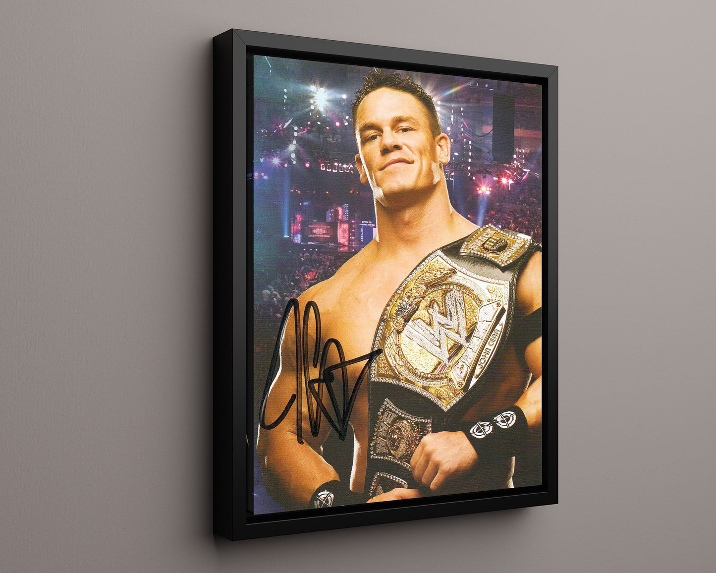 Wrestling Autograph Photo - John Cena Champ - Chain Gang Soldier