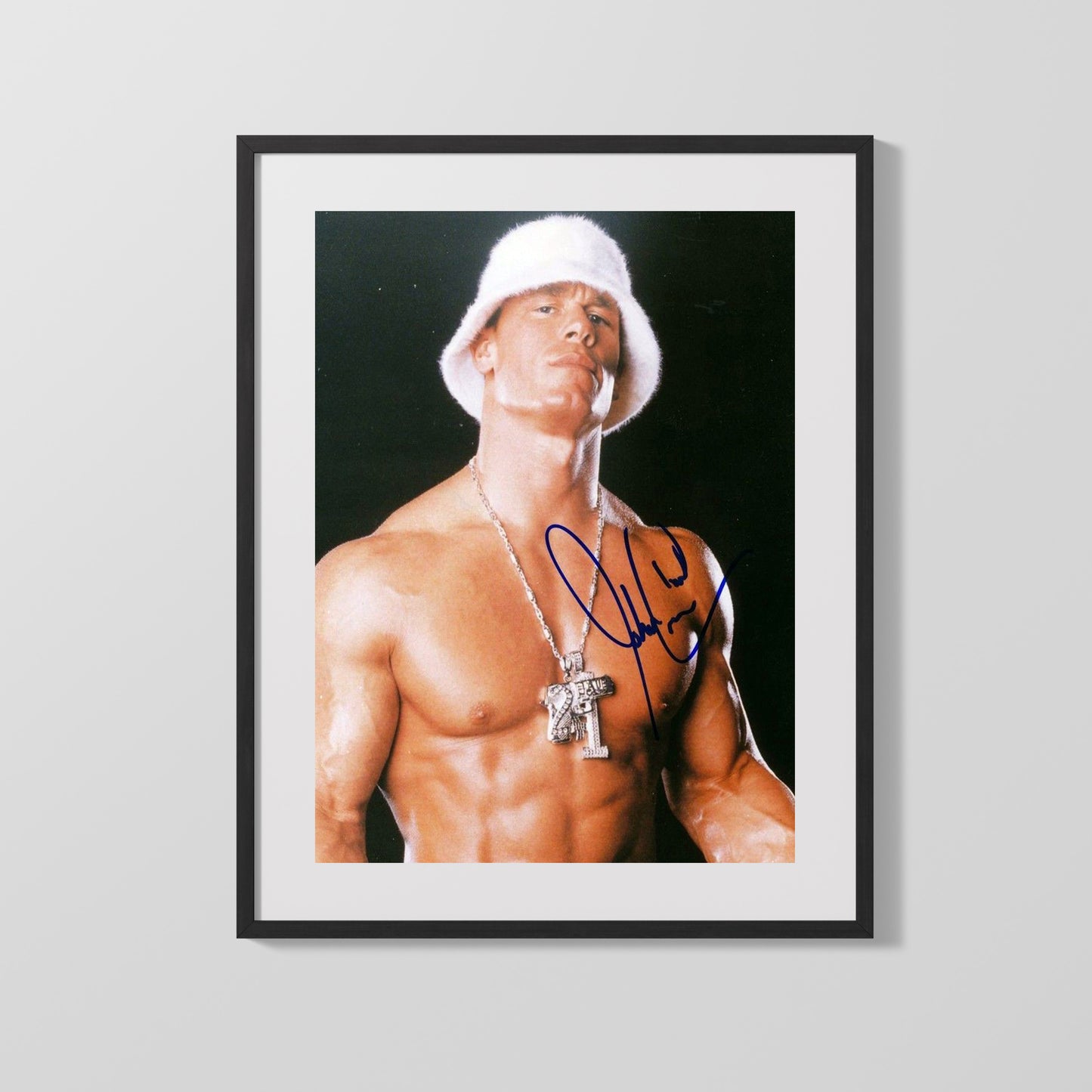 Wrestling Autograph Photo - John Cena Champ - Chain Gang Soldier