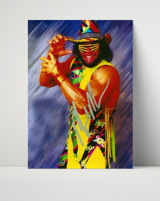 Wrestling Autograph Photo - Macho Man Randy Savage - Ooh Yeah - Unframed