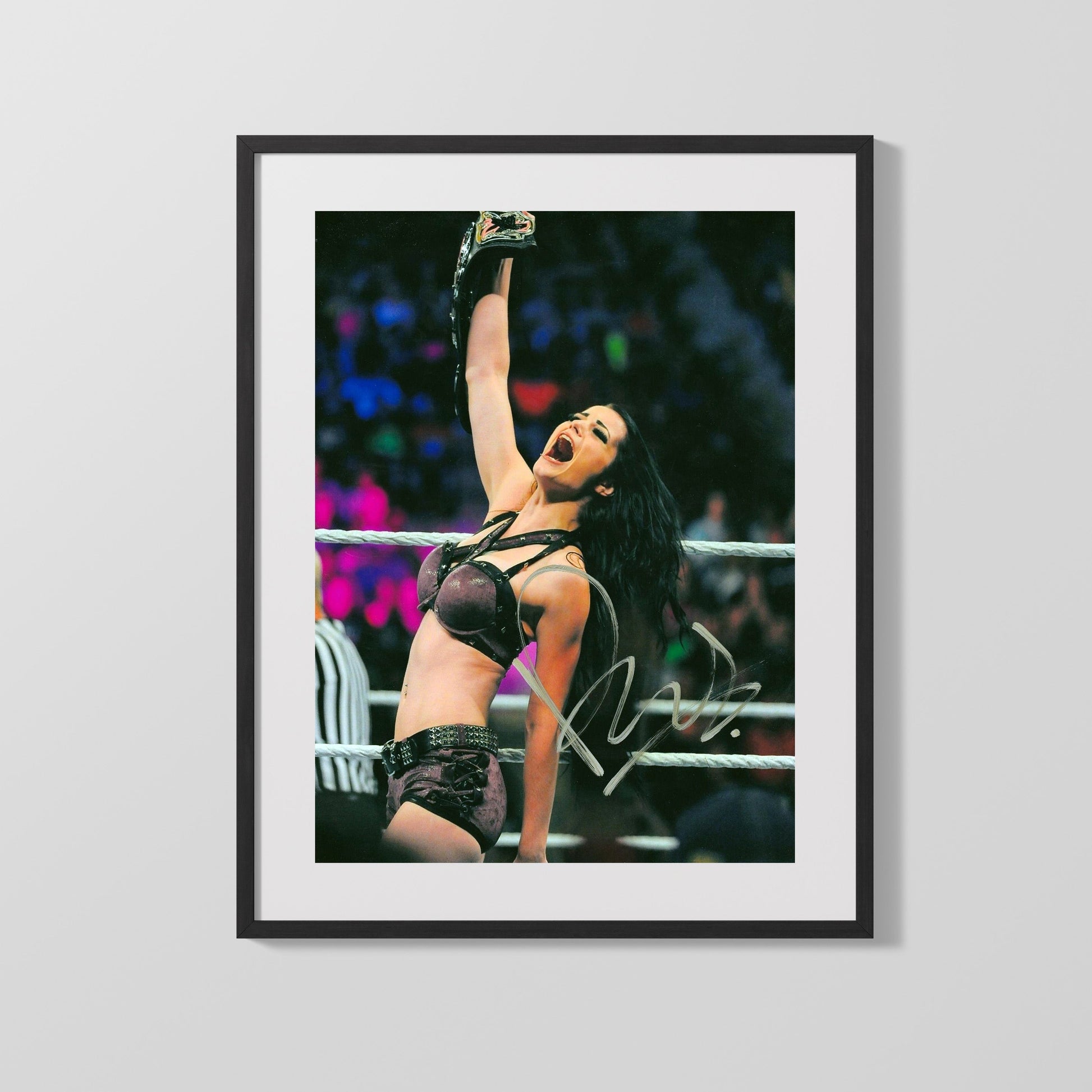 Wrestling Autograph Photo - Paige Diva - Anti-Diva Revolution Wrestling FramedSportPrints Gallery Frame 16x20
