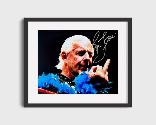 Wrestling Autograph Photo - Ric Flair - Stylin and Profilin Wrestling FramedSportPrints Gallery Frame 16x20