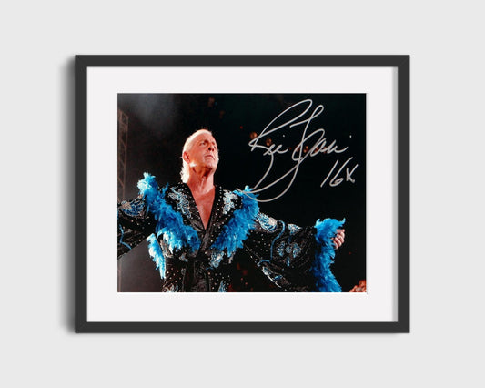 Wrestling Autograph Photo - Ric Flair Icon - 16 Time Champ Wrestling FramedSportPrints Gallery Frame 16x20