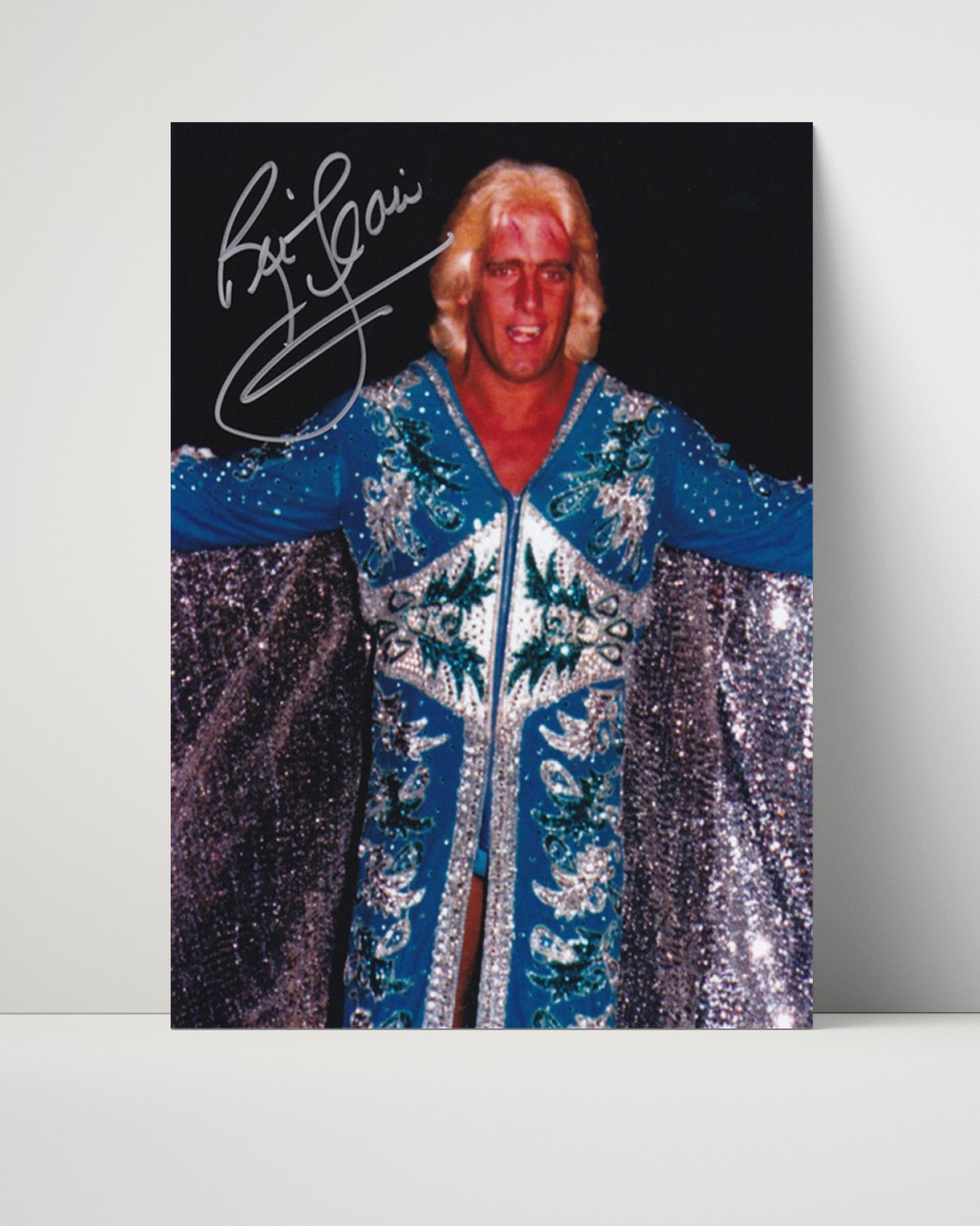 Wrestling Autograph Photo - Ric Flair Young - Stylin Profilin