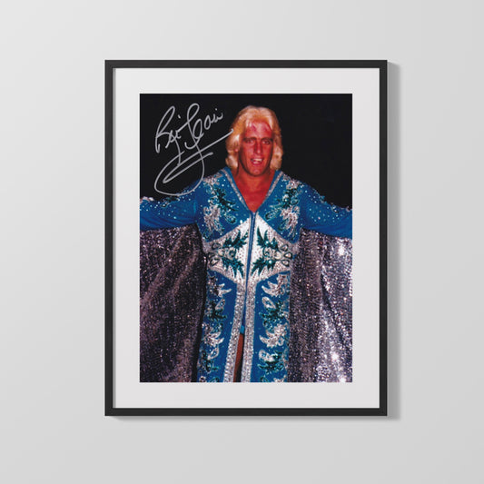 Wrestling Autograph Photo - Ric Flair Young - Stylin Profilin Wrestling FramedSportPrints Gallery Frame 16x20