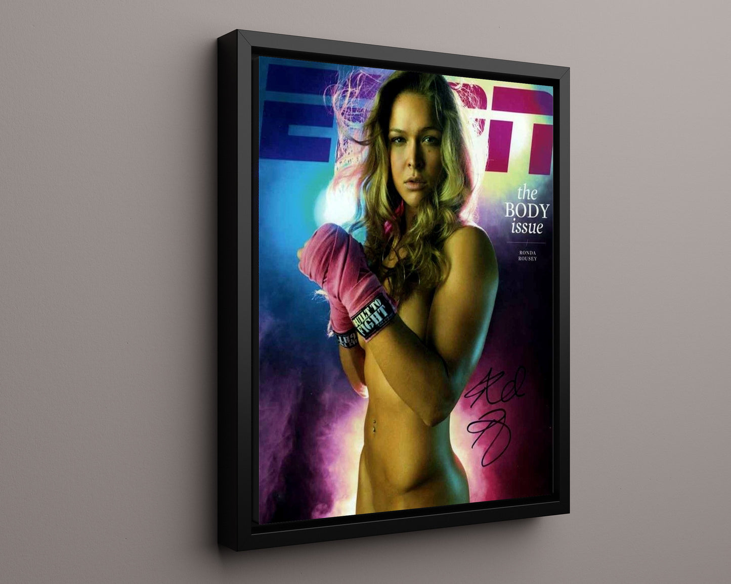 Wrestling Autograph Photo - Ronda Rousey Body Issue - Rowdy Power