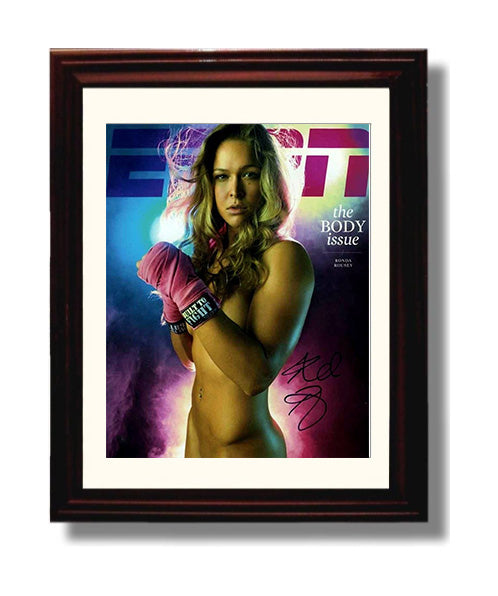 Wrestling Autograph Photo - Ronda Rousey Body Issue - Rowdy Power