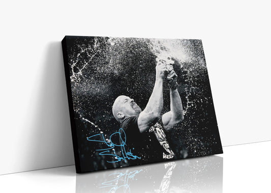 Wrestling Autograph Canvas - Stone Cold Steve Austin - Raise Hell Drink Beer
