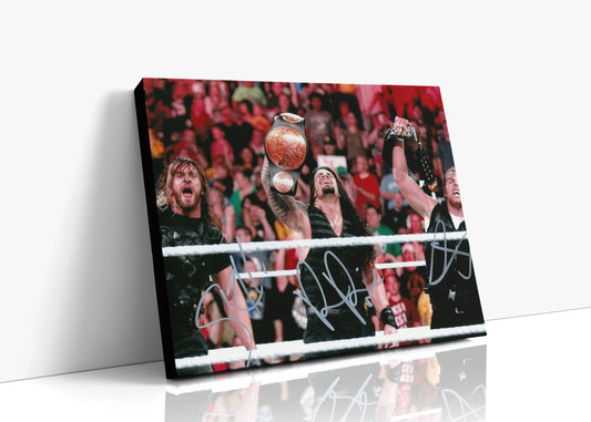 Wrestling Autograph Canvas - The Shield - Believe in the Shield