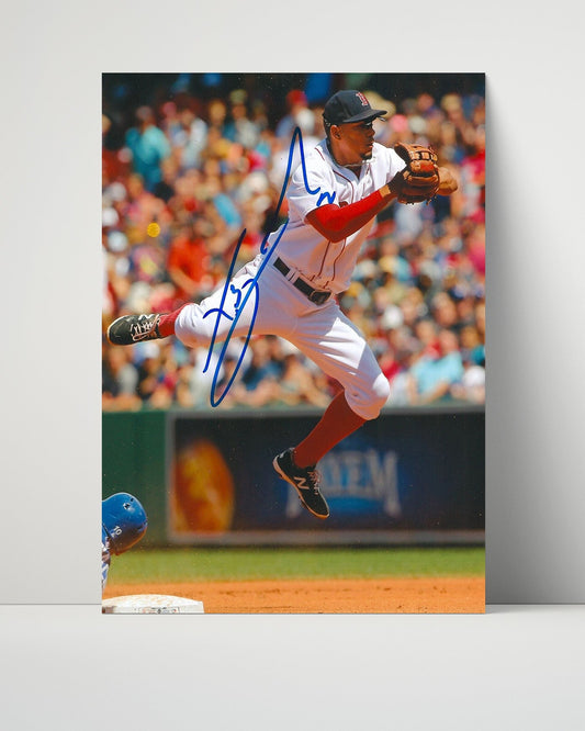 X&er Bogaerts Autograph Poster - Airborne Throw - Flying High