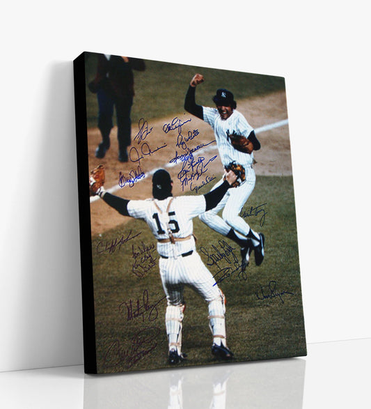 Yankees Autograph Print - 1977 World Series - Jubilation Jump
