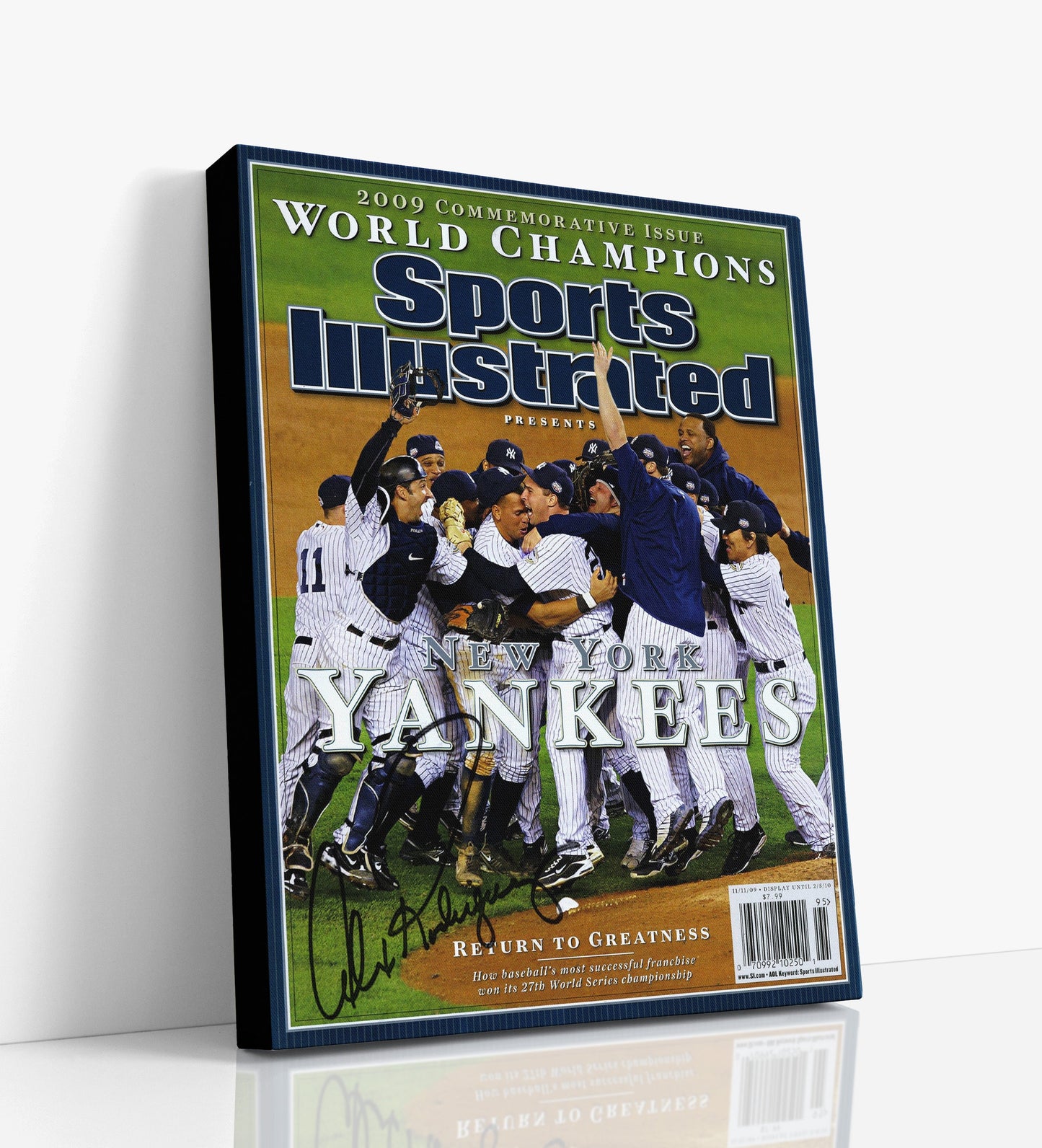 Yankees Autograph SI Print - 2009 Championship - A-Rod Signed Glory