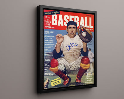 Yogi Berra Autograph Print - 1955 Baseball Pictorial - Yearbook Cover