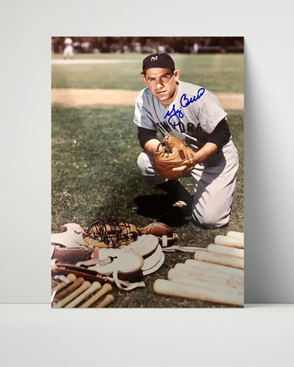 Yogi Berra Autograph Poster - HoF Catcher - Tools of Ignorance