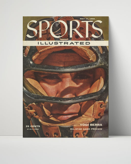 Yogi Berra Autograph SI Poster - All-Star Preview - Behind the Mask