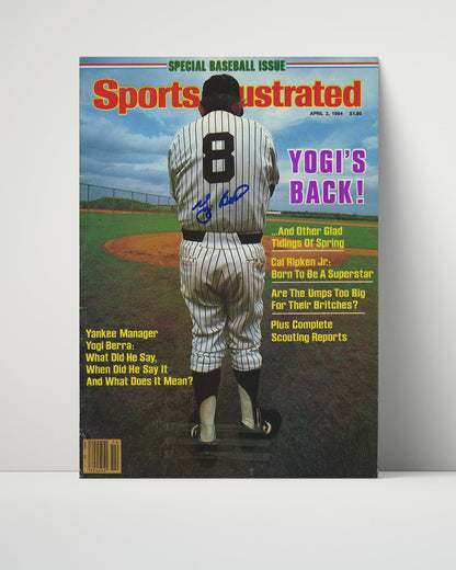 Yogi Berra Autograph SI Poster - Yankees Manager 1984 - Yogi's Back