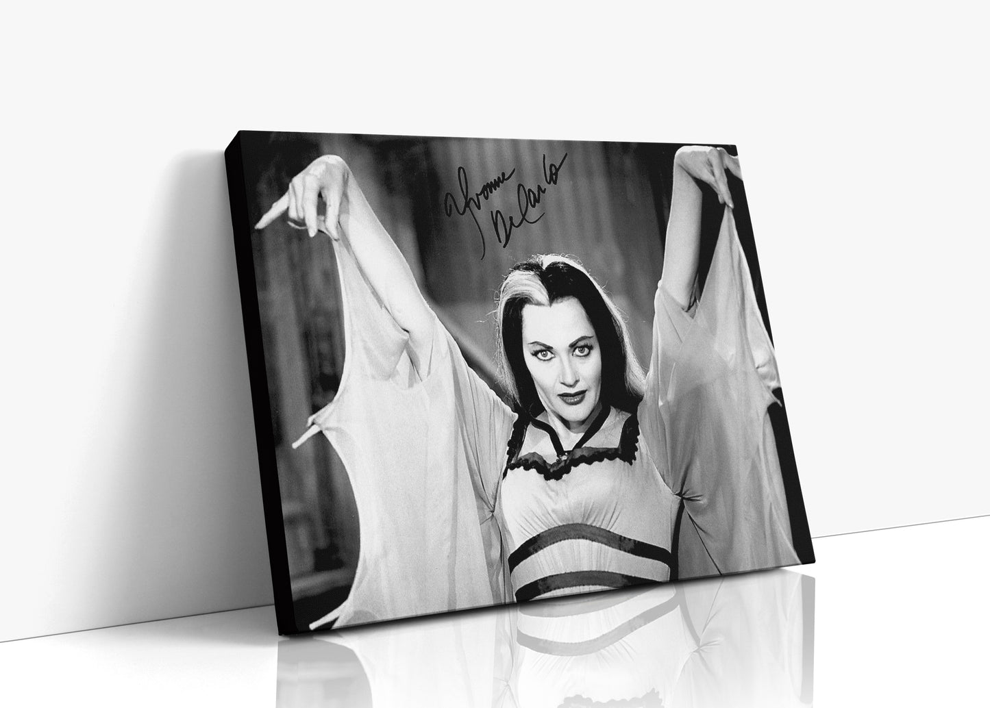 Yvonne DiCarlo - Lily Munster Glamour - Autograph Canvas