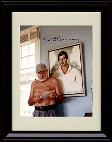 16x20 Framed Ernest Hemingway Autograph Promo Print - vintageframedprints.com