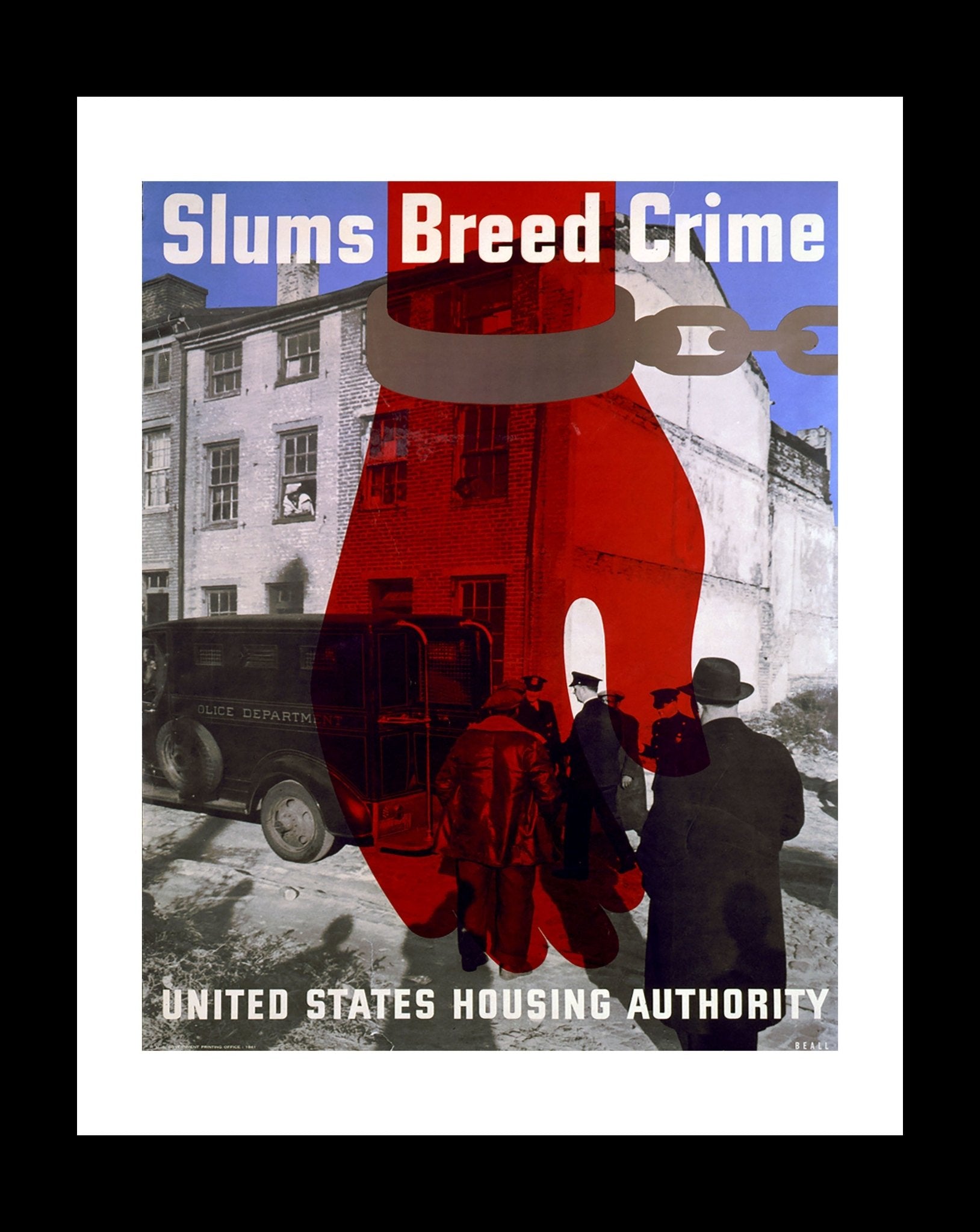 Health & Safety Print:  Slums Breed Crime - vintageframedprints.com