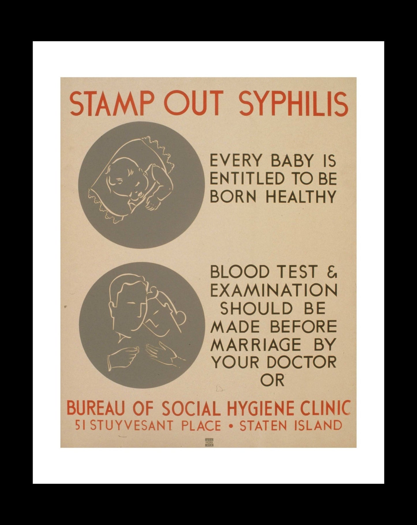 Health & Safety Print:  Stamp Out Syphilis - vintageframedprints.com