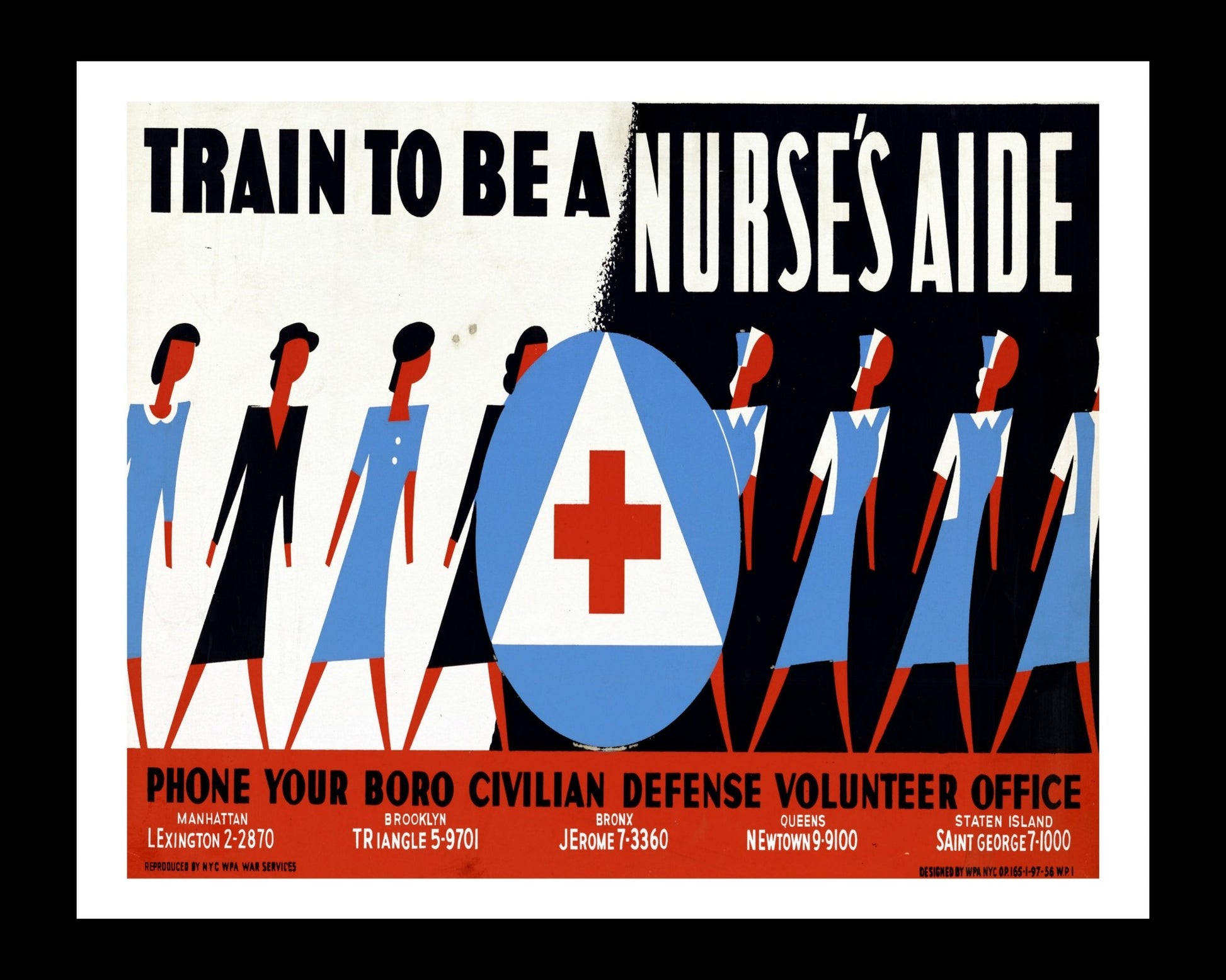 Health & Safety Print:  Train to Be a Nurse's Aid - vintageframedprints.com