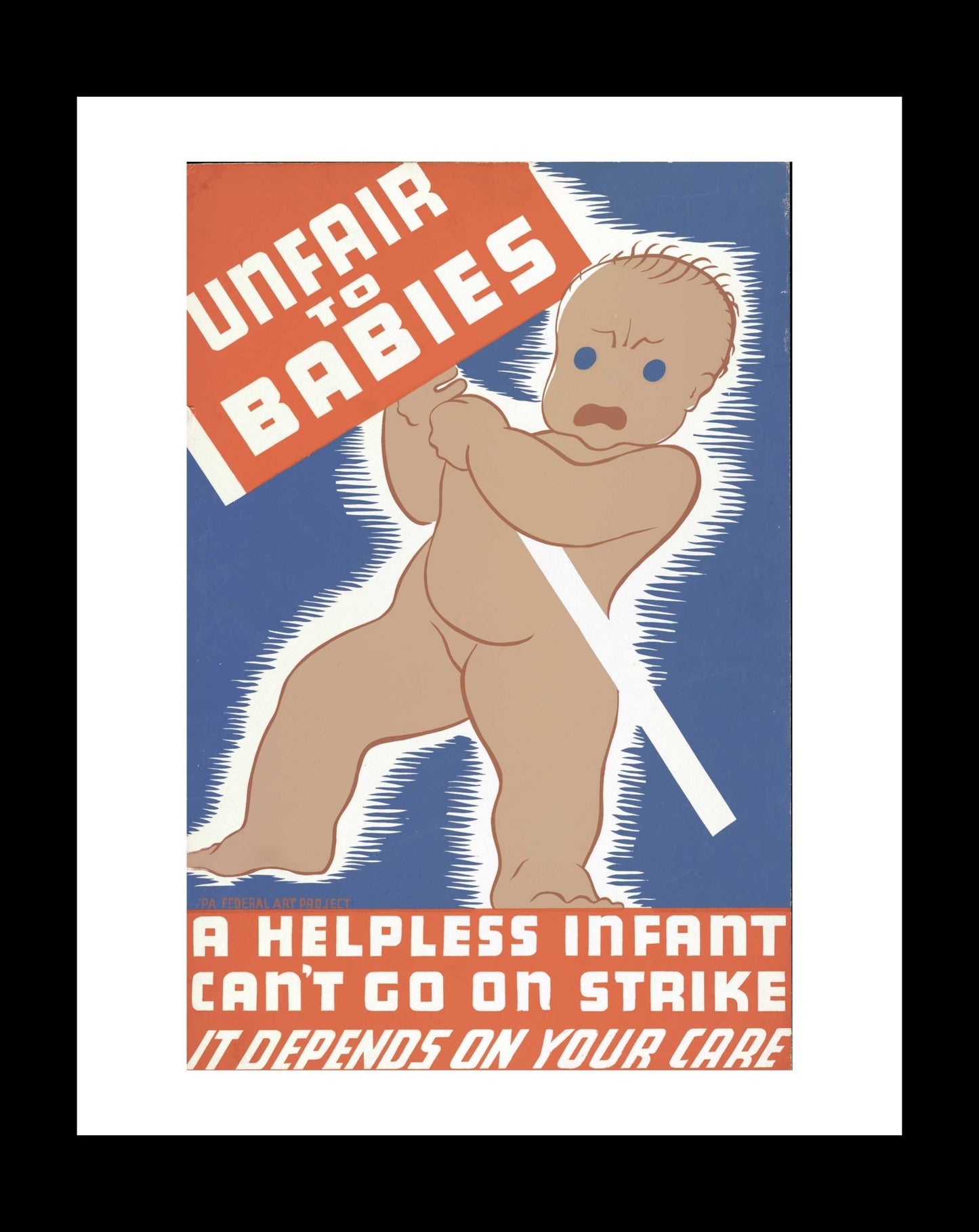 Health & Safety Print:  Unfair to Babies - vintageframedprints.com