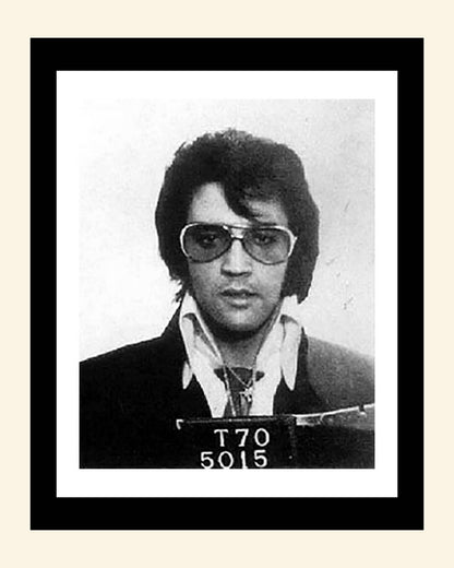 Mugshot Print: Elvis - vintageframedprints.com