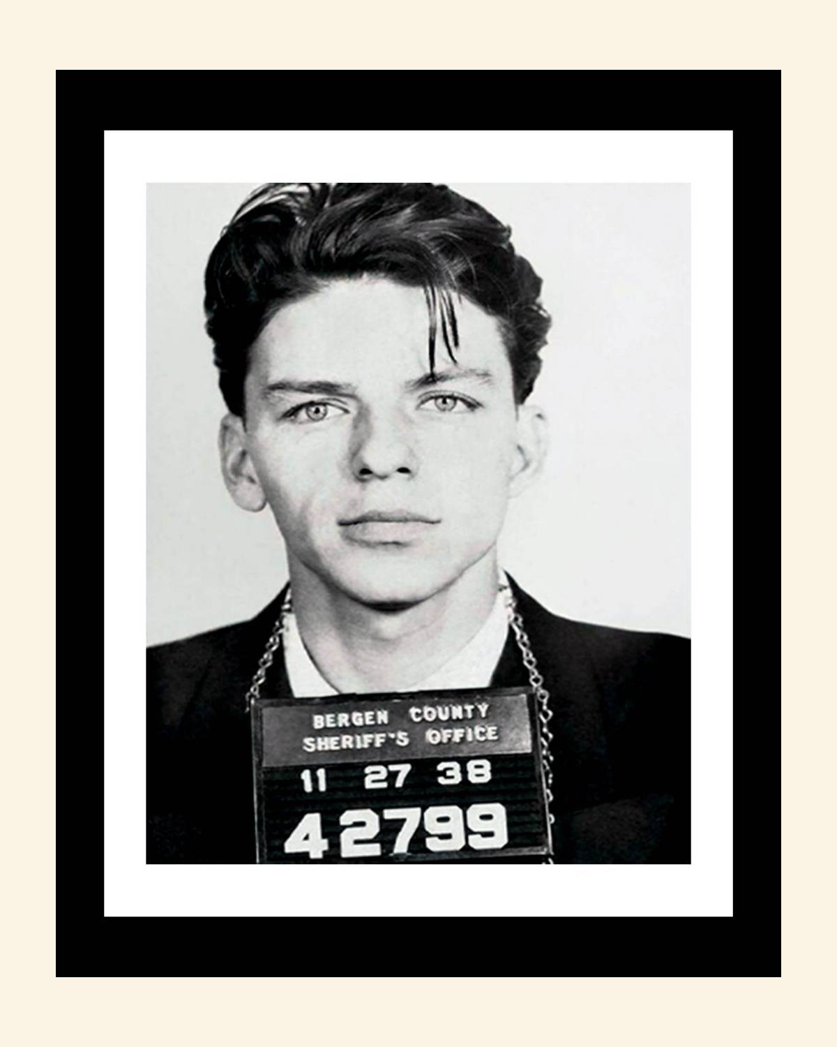 Mugshot Print: Frank Sinatra 1938 - vintageframedprints.com