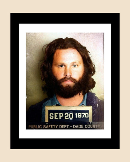 Mugshot Print: Jim Morrison - vintageframedprints.com