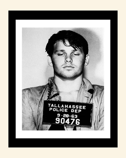 Mugshot Print: Jim Morrison Mughsot 1963 - vintageframedprints.com