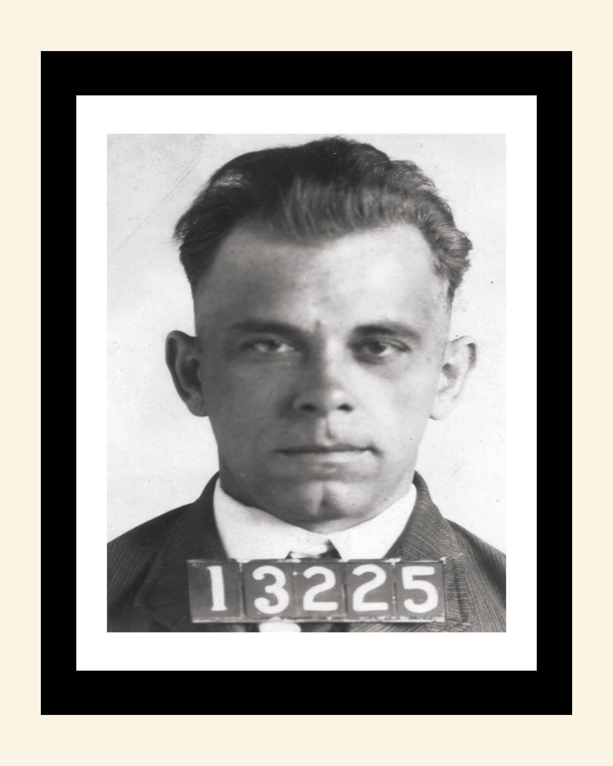 Mugshot Print: John Dillinger - vintageframedprints.com