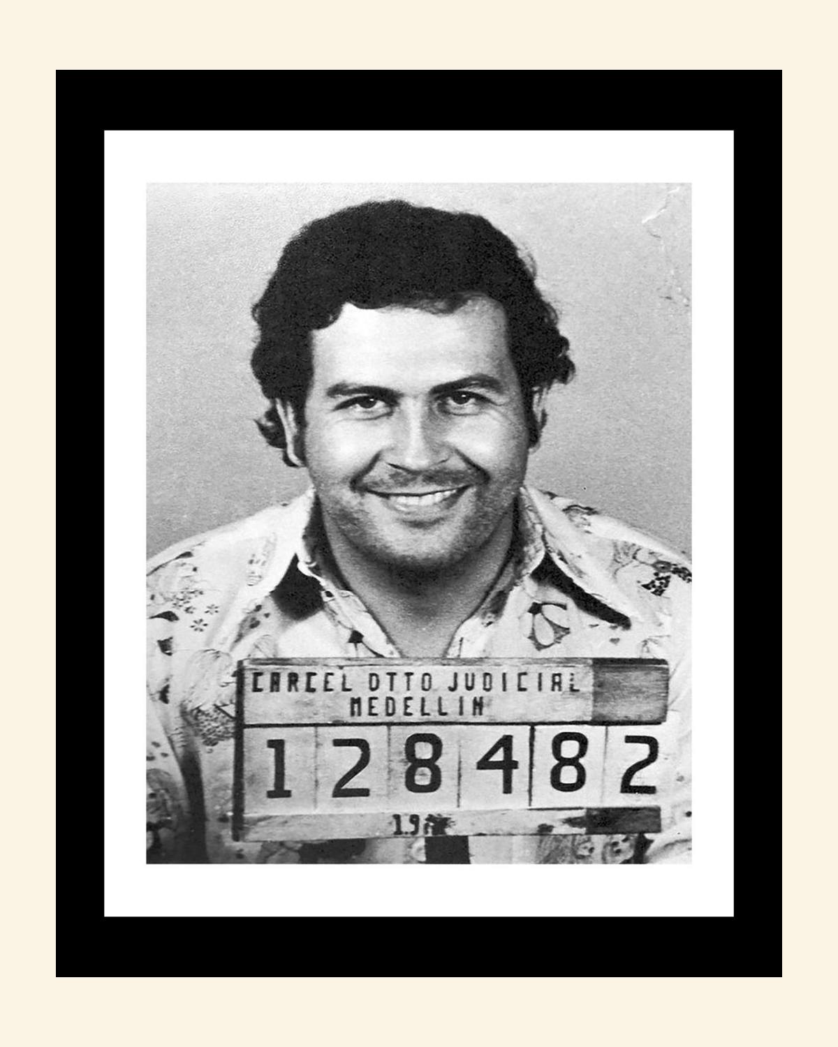 Mugshot Print: Pablo Escobar - vintageframedprints.com