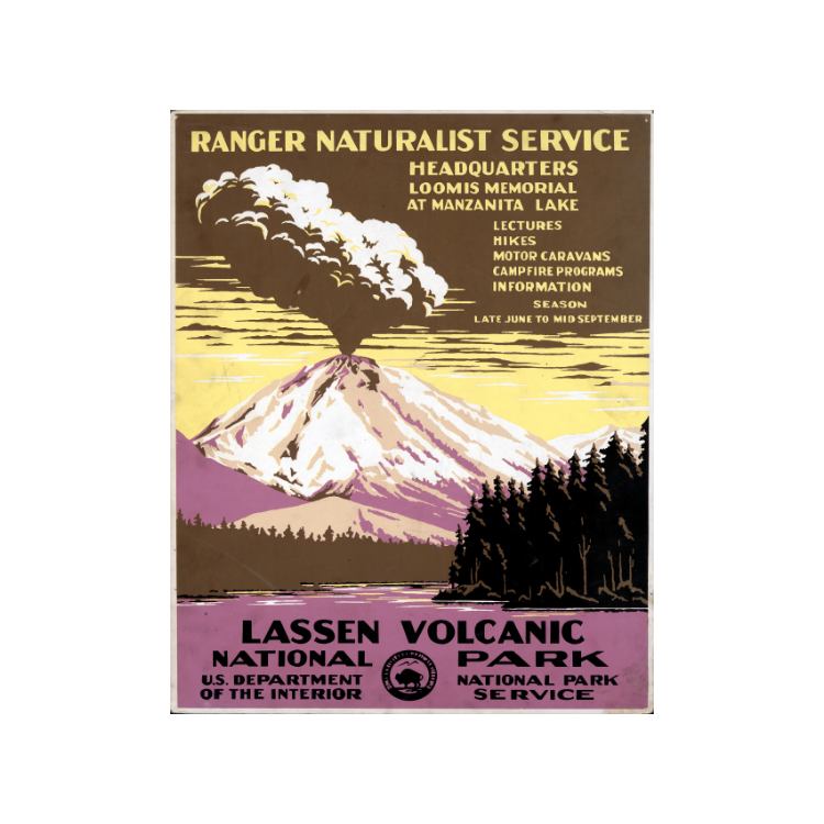 National Parks Poster Print: Lassen Volcanic National Park - vintageframedprints.com