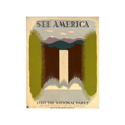 National Parks Poster Print: See America - vintageframedprints.com